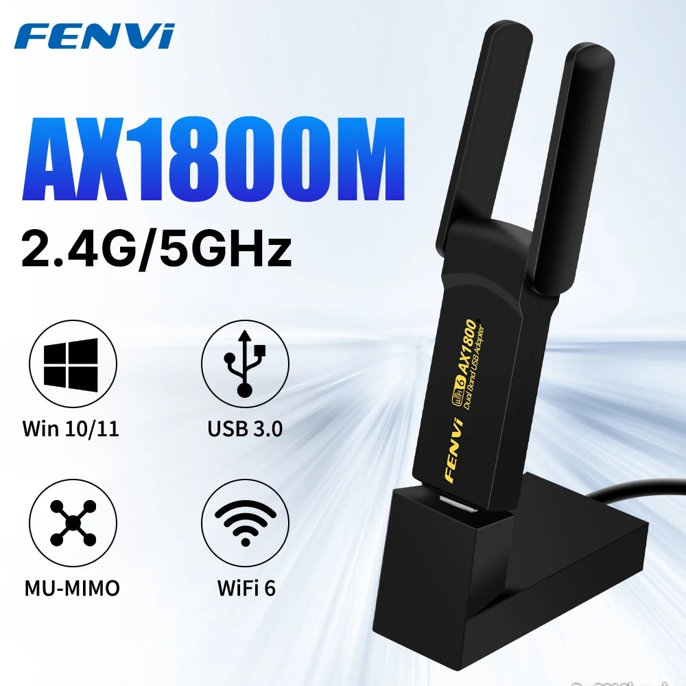 Wifi 6 Usb Adapter Ax1800 - Adattatore wireless FENVI WiFi6 USB3.0 1800Mbps