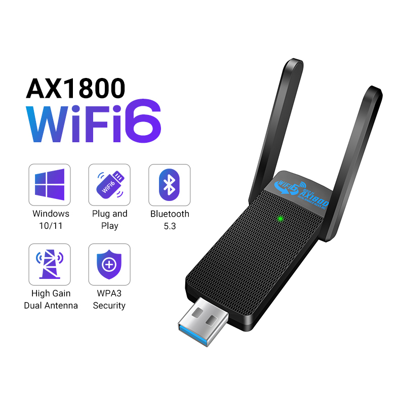 Wifi 6 Usb Adapter Ax1800 - WALRAM 1800Mbps WiFi 6 Adattatore USB