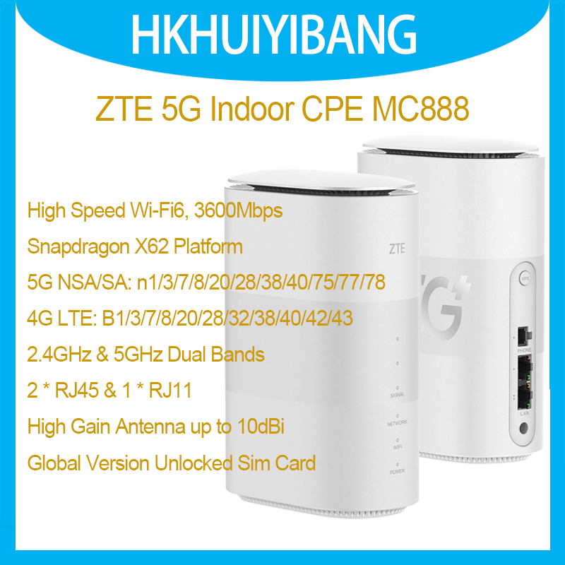 4G 5G Router Sim Slot Wifi 6 - Modem wireless ZTE 5G per interni