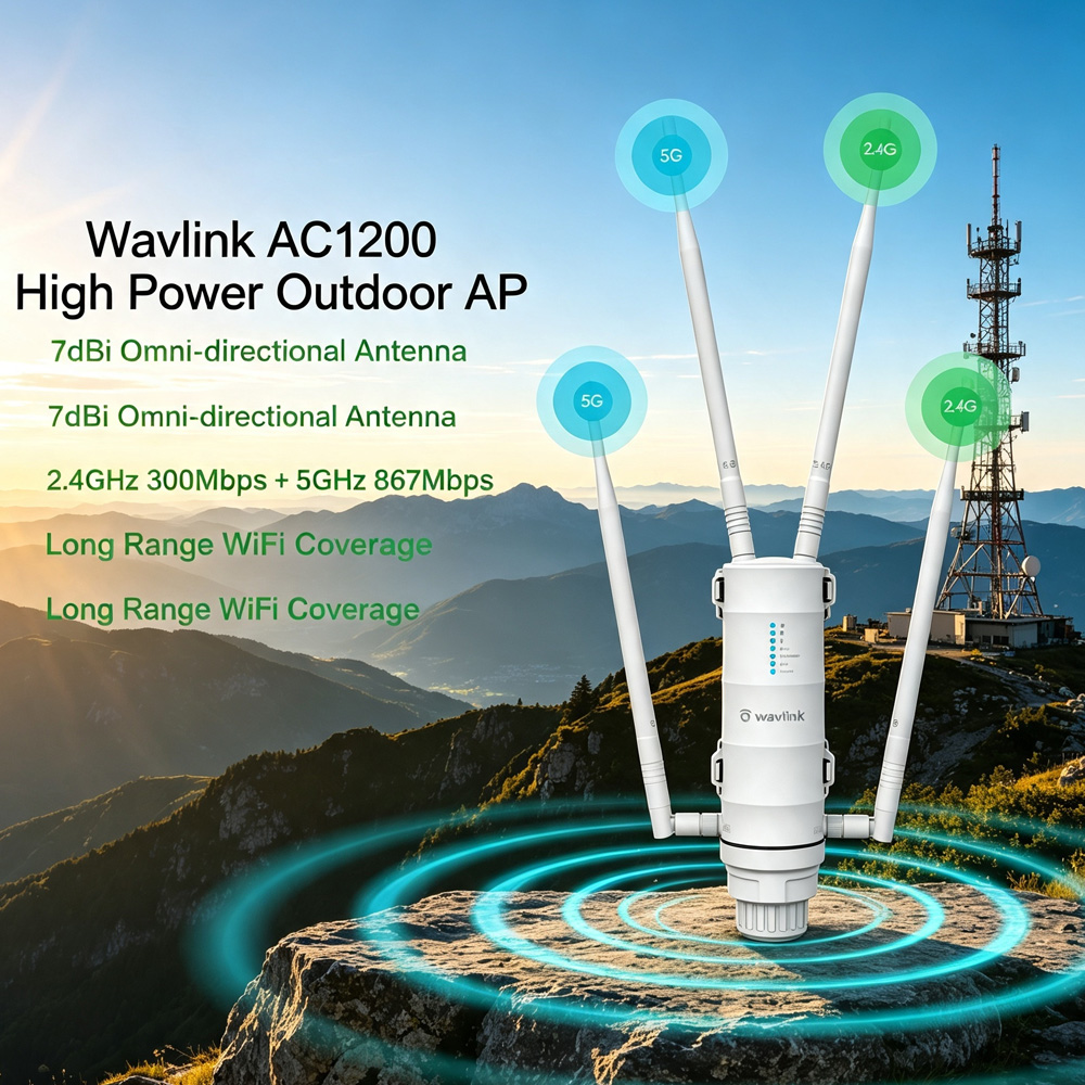 Wifi 6 Outdoor Ap Waterproof - Router Wi-Fi WAVLINK AC1200 5G Wi-Fi
