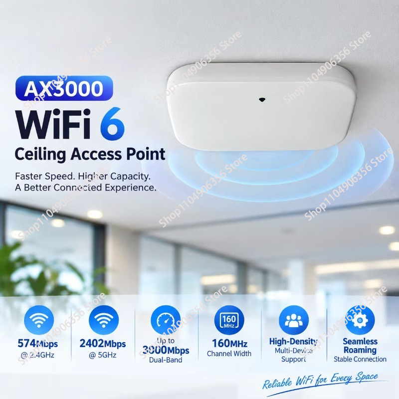 AX3000, punto di accesso wirel - Wifi 6 Access Point Ceiling Poe recensione e prezzo