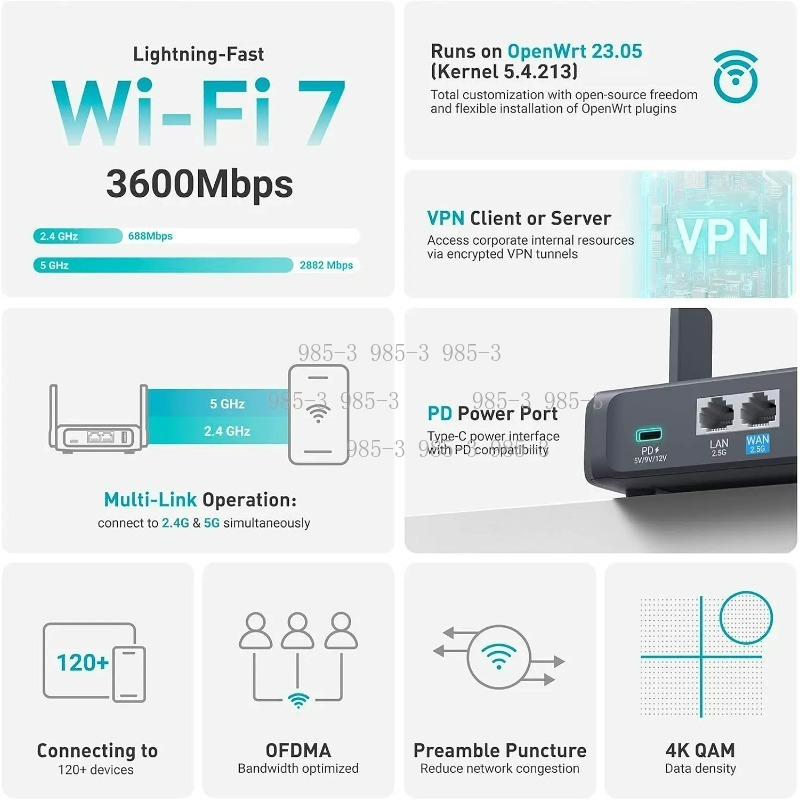 Router da Viaggio WiFi 7 con T - Gaming Router 2.5G Port recensione e prezzo