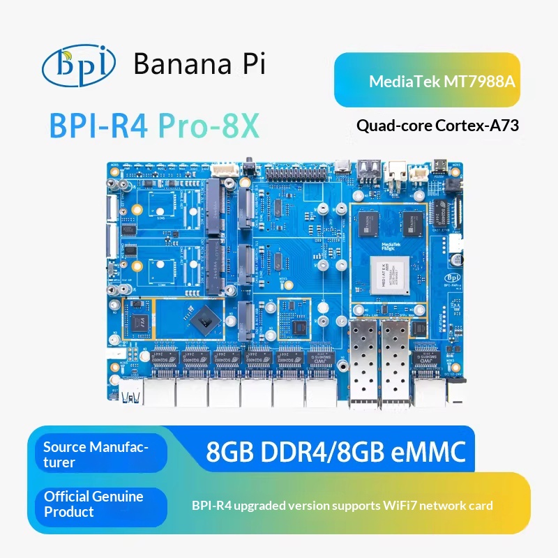Banana Pi Bpi-r4 Pro-8x Mediat - Router With Sfp+ 10G Port recensione e prezzo