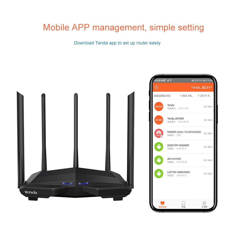 Router WiFi Gigabit Tenda AC11 - Wifi 6E Router Tri Band 6Ghz recensione e prezzo