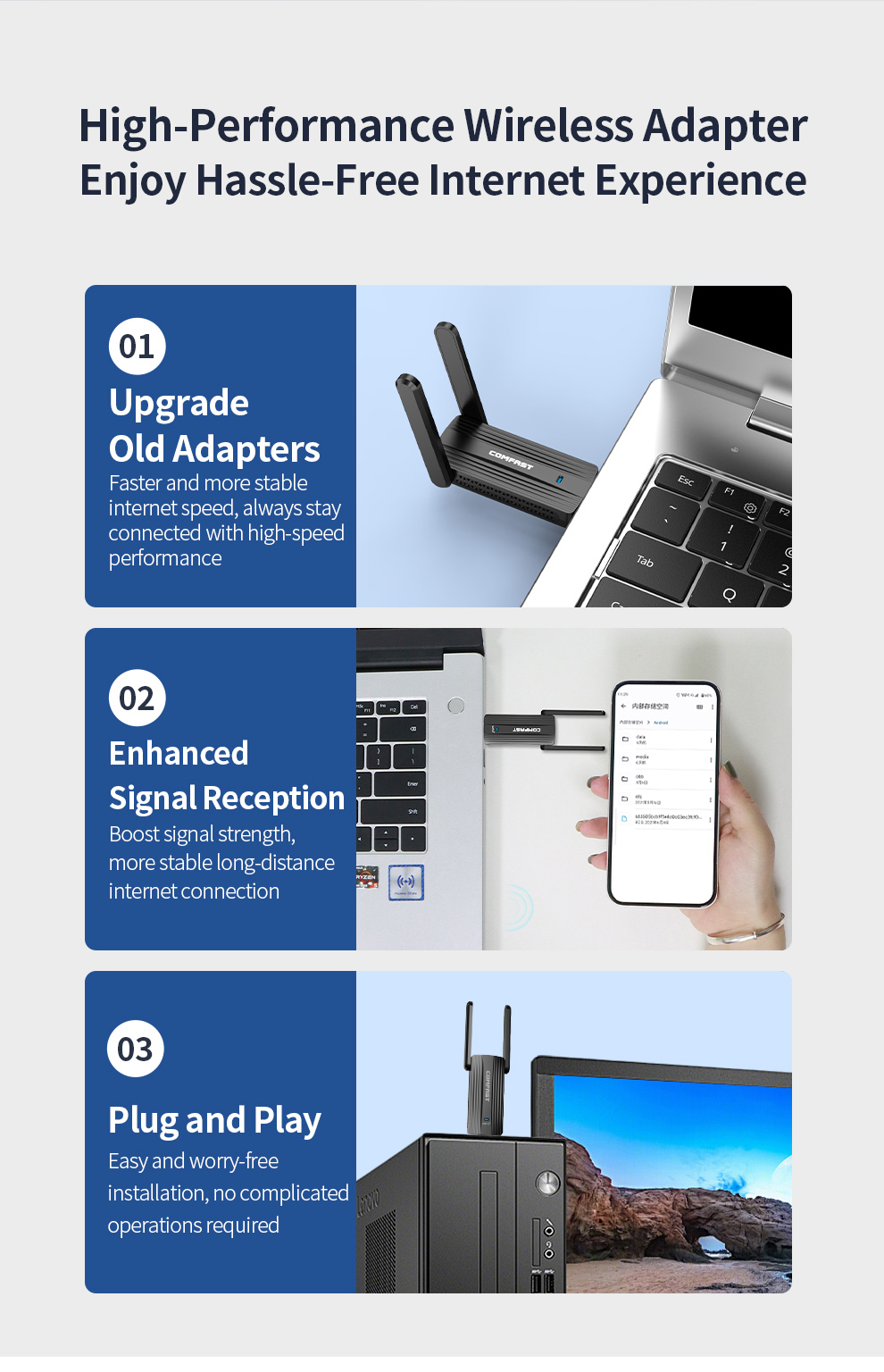 COMFAST AX1800 Adattatore USB  - Wifi 6 Usb Adapter Ax1800 recensione e prezzo