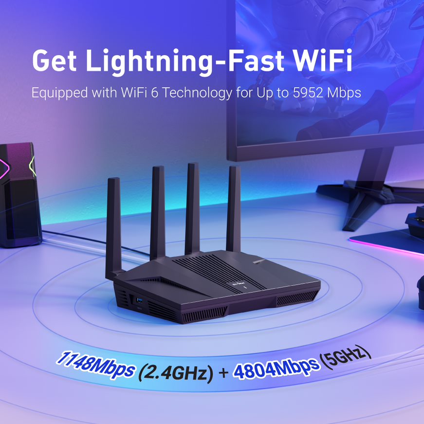 GL.iNet Flint 2 (GL-MT6000) ro - Wifi 6E Router Tri Band 6Ghz recensione e prezzo