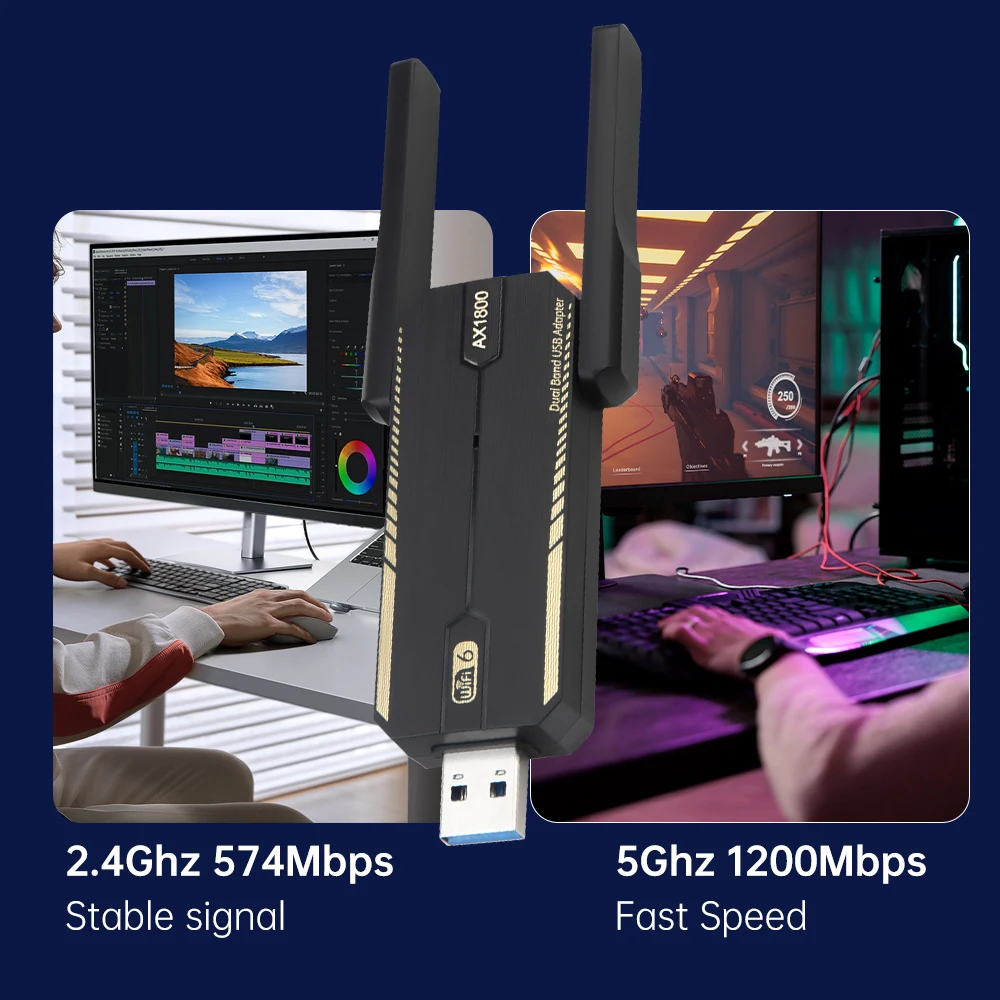 KEBIDUMEI Adattatore USB 3.0 W - Wifi 6 Usb Adapter Ax1800 recensione e prezzo