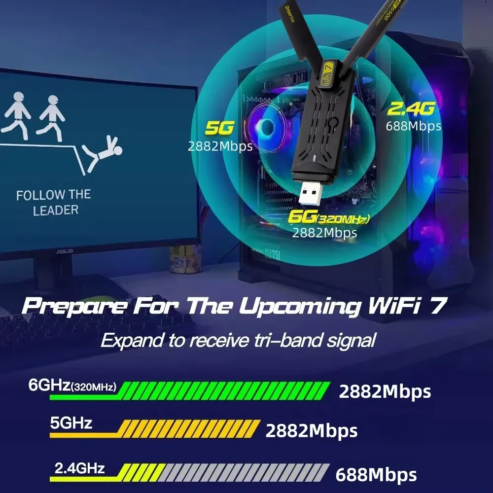Adattatore USB WiFi 7 KEBIDUME - Wifi 7 Router Be6500 recensione e prezzo