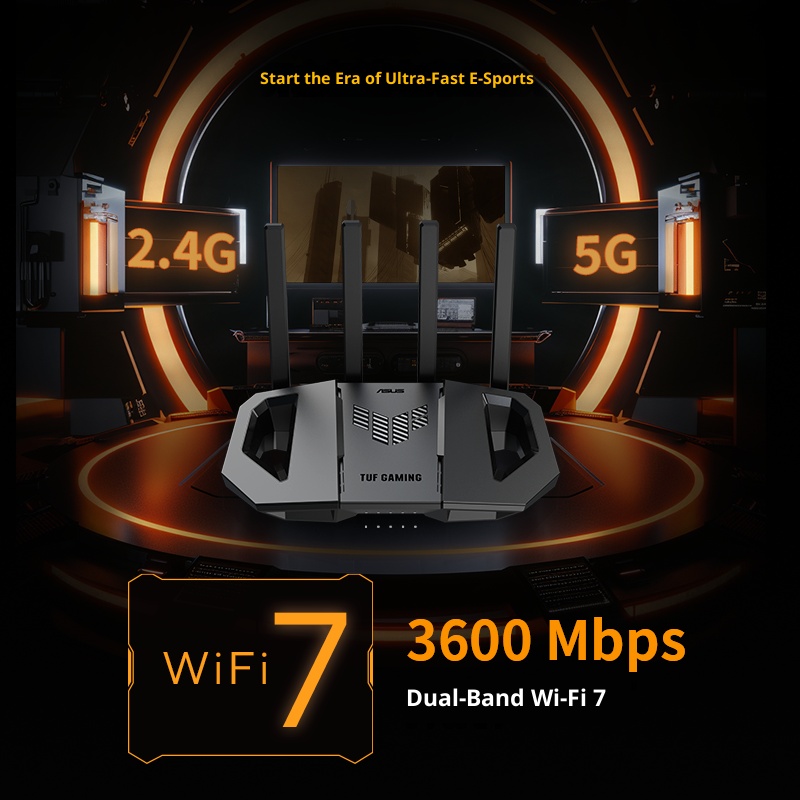 Router ASUS WiFi 7 BE3600 TUF  - Gaming Router 2.5G Port recensione e prezzo