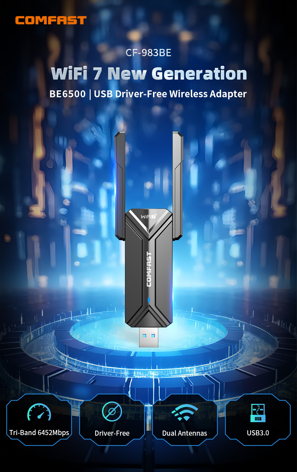 COMFAST WiFi 7 Adattatore USB  - Wifi 7 Router Be6500 recensione e prezzo