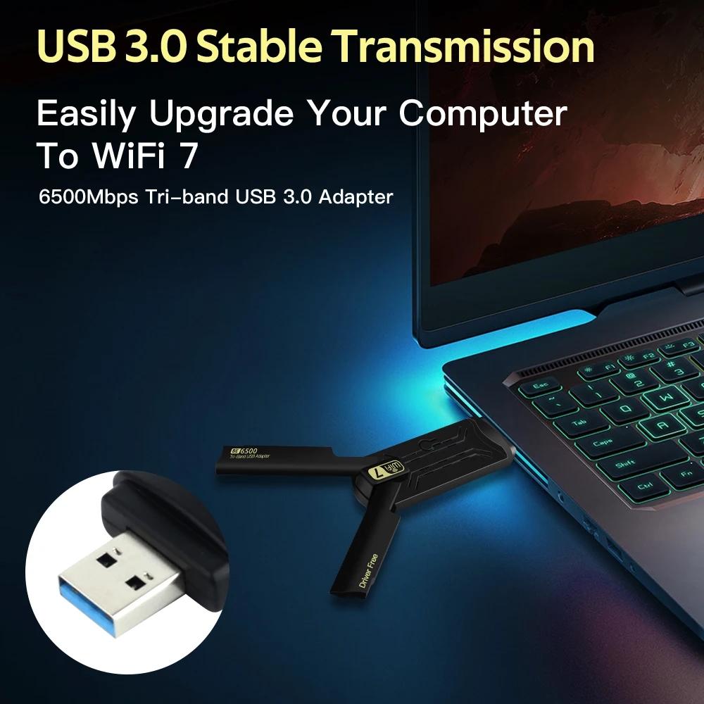 Adattatore USB WiFi 7 KEBIDUME - Wifi 7 Router Be6500 recensione e prezzo