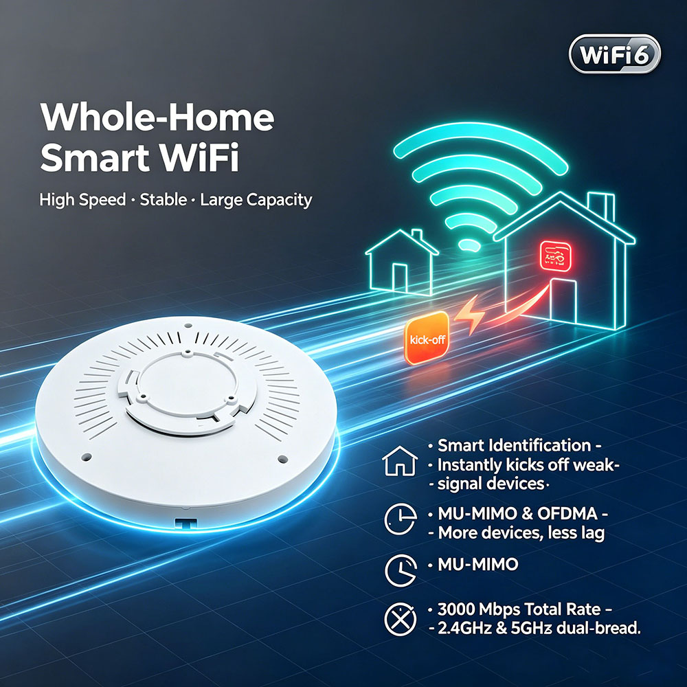 Access Point WiFi6 da Soffitto - Wifi 6 Access Point Ceiling Poe recensione e prezzo